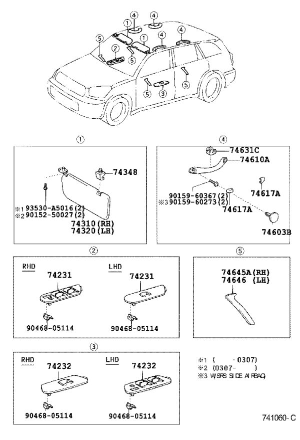 Assist Grip Plug 74617-42010 for Toyota RAV4