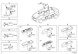 Left Sun Visor 74320-47102 for Toyota Prius