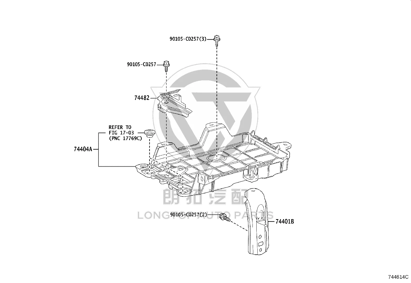 Battery Hold Down Clamp 74404-06210 for Toyota WILDLANDER