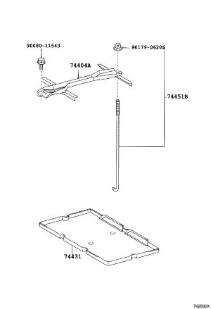 Battery Hold Down Clamp 74404-08020 for Toyota Sienna