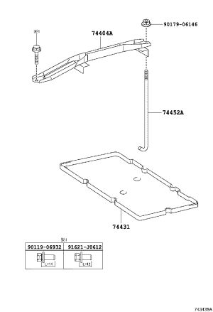 Battery Tray 74404-33120 for Toyota Camry