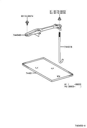 Battery Hold Down Clamp 74404-60130 for Toyota Land Cruiser