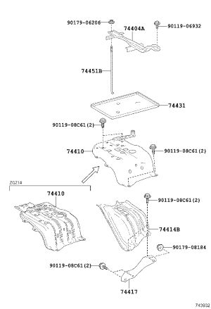 Battery Tray 74410-78020 for Lexus NX