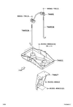 Battery Tie Down 74404-87202 for Toyota Rush