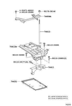 Battery Bracket 74410-02070 for Toyota Corolla