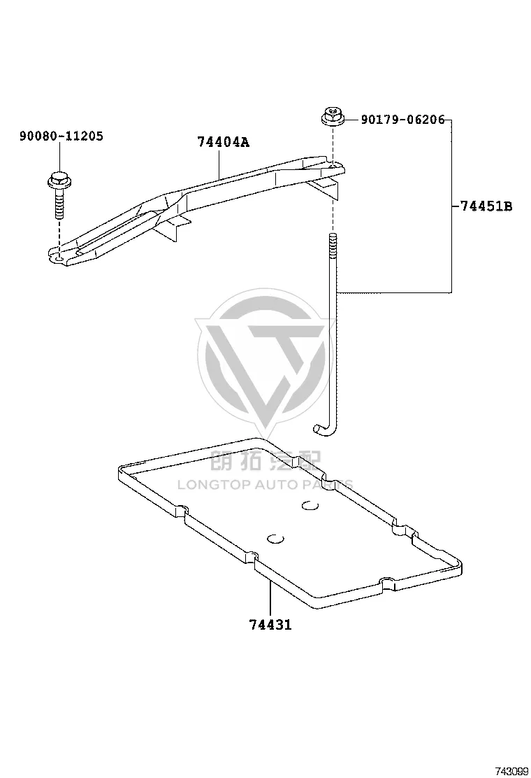 Battery Carrier 74431-08011 for Toyota Avalon