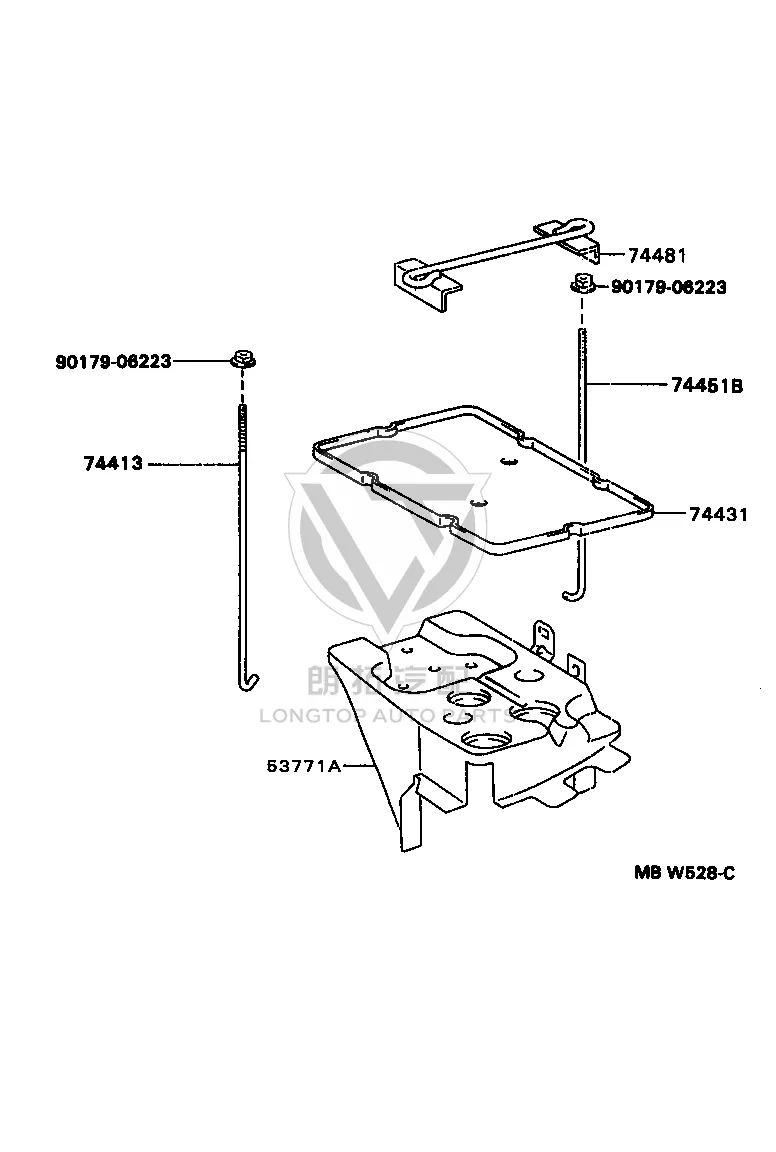 Battery Tray 74431-33011 for Toyota Camry