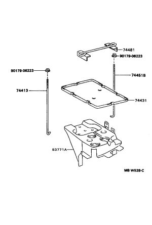 Battery Tray 74431-33011 for Toyota Camry