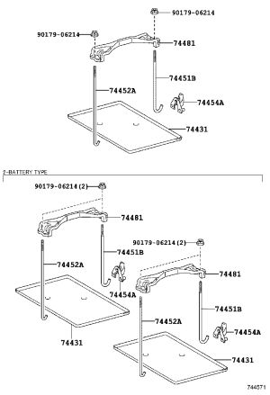 Battery Tray 74431-35030 for Toyota 4RUNNER