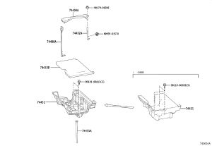 Battery Tray Support 74433-30032 for Toyota Crown