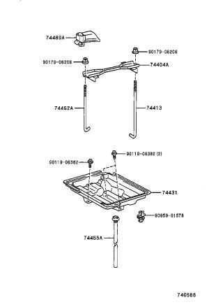 Battery pressure plate bolt 744515-1010 for Toyota Crown