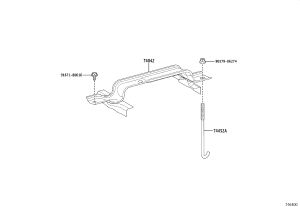 Battery Pressure Plate Bolt 74452-30010 for Toyota MARK X