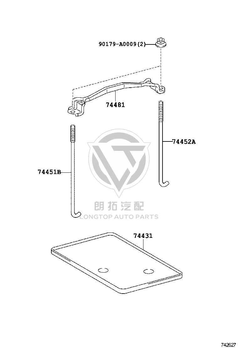 Battery terminal clamp 74481-0C030 for Toyota Sequoia