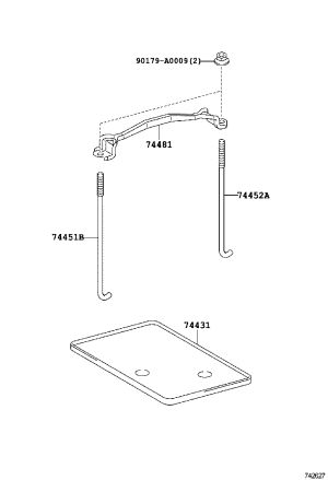 Battery terminal clamp 74481-0C030 for Toyota Sequoia