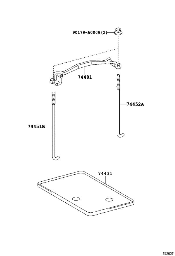 Battery terminal clamp 74481-0C030 for Toyota Sequoia