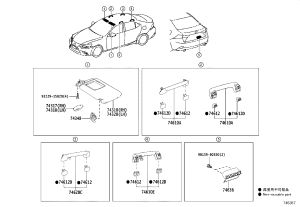 Auxiliary Handle Sub-Assembly 74610-30340 for Lexus ES