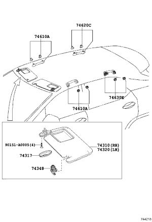 Roof Rail (Rear Right) 74610-48080 for Lexus RX
