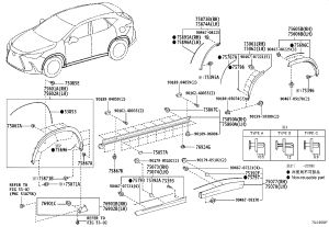 Front Door Trim Left 75074-78020 for Lexus NX Series