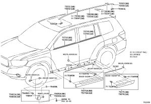 Front Door Outer Garnish 75071-0E060 for Toyota Highlander