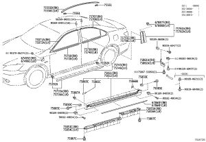 Front Door Exterior Trim Panel Right 75071-33090 for Lexus ES