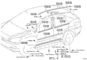 Rear Door Trim Panel Left 75076-48020 for Lexus RX400H