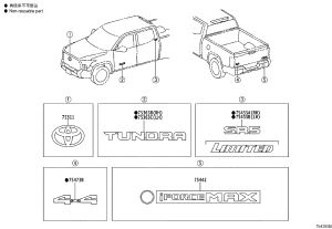 Emblem 75310-0C010 for Toyota Tundra