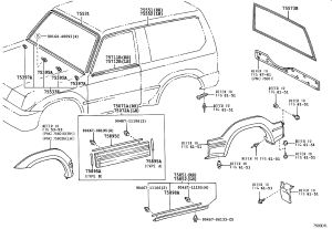 Front Door Glass Weatherstrip 75712-60030 for Toyota Land Cruiser