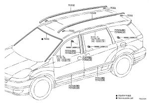 Front Windshield Molding 75531-AE010 for Toyota Sienna