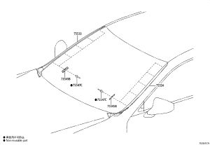 Front Windshield Molding 75536-33070 for Lexus ES350