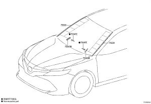 Front Windshield Molding 75536-06030 for Toyota Camry