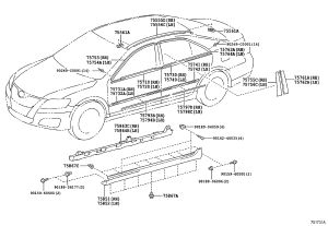 Front Right Exterior Panel 75731-06917 for Toyota Camry
