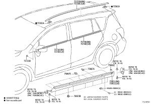 Roof Trim (Right) 75555-0F040 for Toyota E'Z