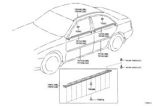 Front Door Trim Left 75732-33190 for Toyota Camry