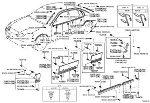 Front Door Lower Trim Left 75736-30182 for Toyota ARISTO
