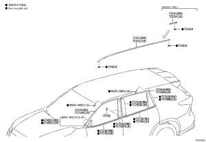 Front Door Frame Outer Panel 75755-0E080 for Toyota Highlander