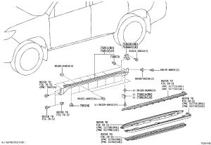 Left Side Threshold Trim 75806-60090 for Toyota Land Cruiser Prado