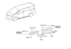 Large Bottom Edge Left 75860-V2010 for Toyota Alphard