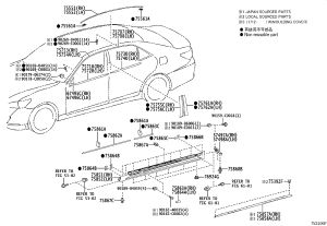 Rocker Panel Molding 75851-0N908 for Toyota Crown
