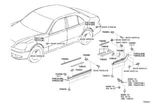 Front Left Door Sill Protector 75852-50030 for Toyota Celsior