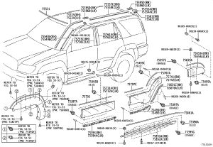 Left Rocker Panel Seal 75861-35060 for Toyota 4Runner