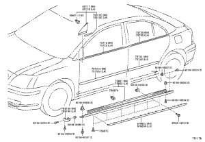 Snap Fastener 75867-30110 for Toyota Avensis