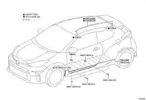 Snap fastener 75867-33040 for Toyota COROLLA
