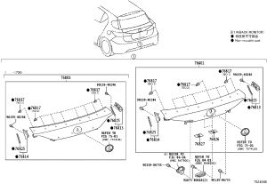 Rear Cover Trim Strip 76801-76030 for Lexus CT200h