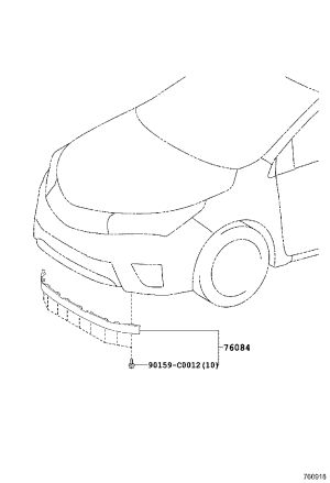 Front Bumper Spoiler Lower 76084-02200 for Toyota Corolla