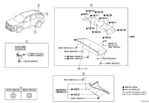 Tail fin 76085-0R903 for Toyota RAV4