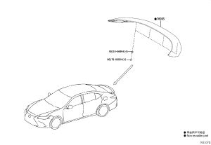 Rear Spoiler 76085-33902 for Lexus ES350