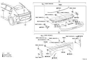 Rear Cover Trim Strip 76801-46060A0 for Lexus RZ450E