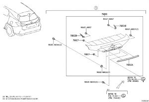 Rear Cover Trim Strip 76801-48520-A0 for Lexus RX450HL