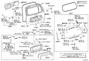 Tail Lid Moulding 76811-60190J0 for Toyota LAND CRUISER PRADO