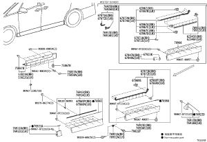 Rear Door Exterior Trim 76905-V2030 for Toyota Alphard